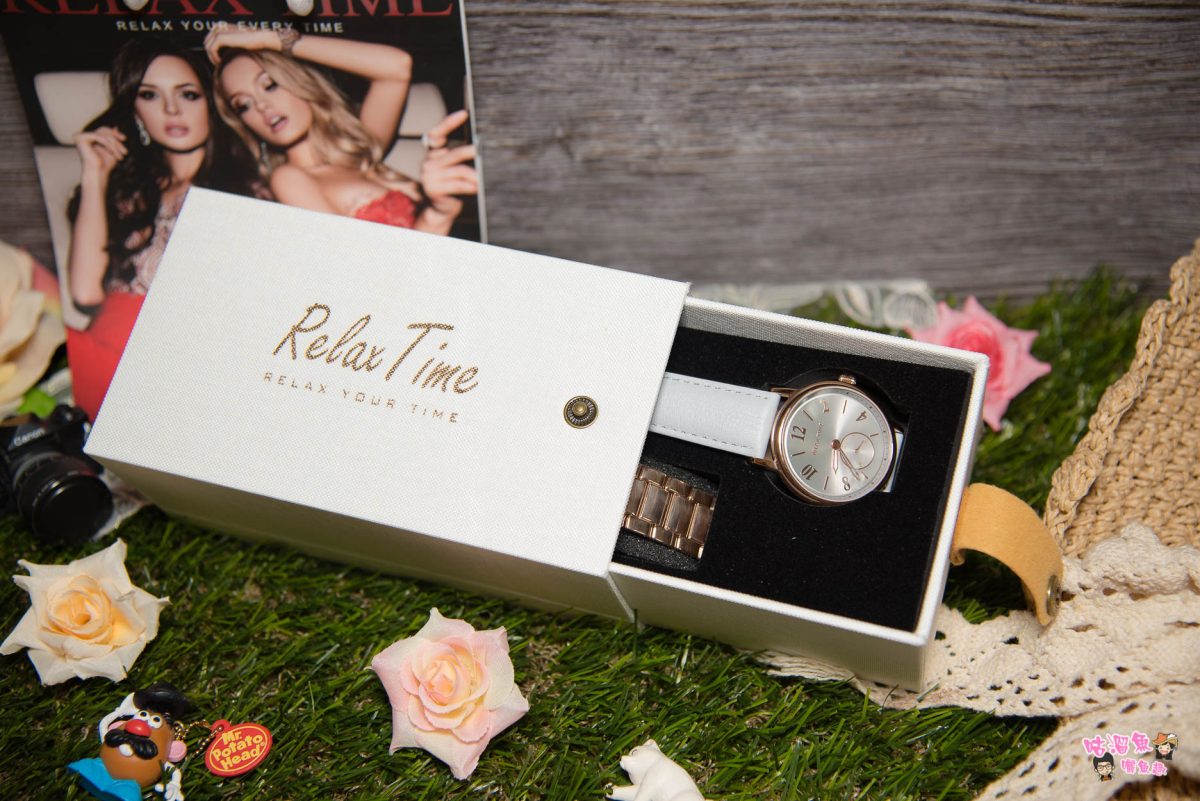 【時尚手錶推薦】RELAX TIME復古甜美錶款 Retro Lady玫瑰金x藍灰，可更換錶帶且時尚又百搭，好看讓人一見鐘情！