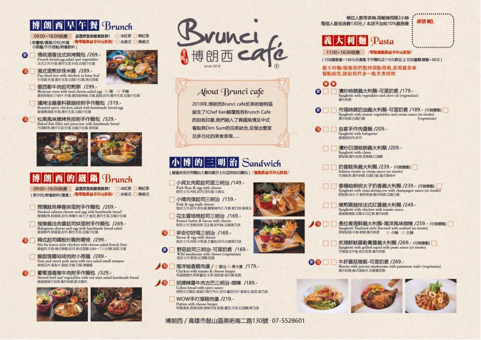 【高雄美食】博朗西咖啡brunci cafe' - 超人氣港西合併的獨特創新早午餐，近美術館且願景橋附近特色餐廳