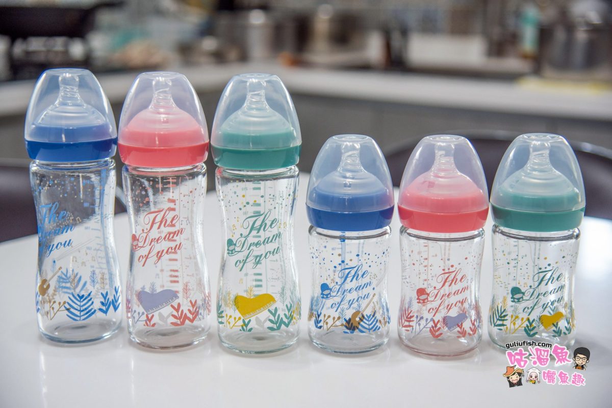 【嬰幼兒用品】KUKU酷咕鴨夢想樂章玻璃奶瓶 - 仿母乳設計/防撕裂嘴頭/專利雙切口/好握好拿瓶身等