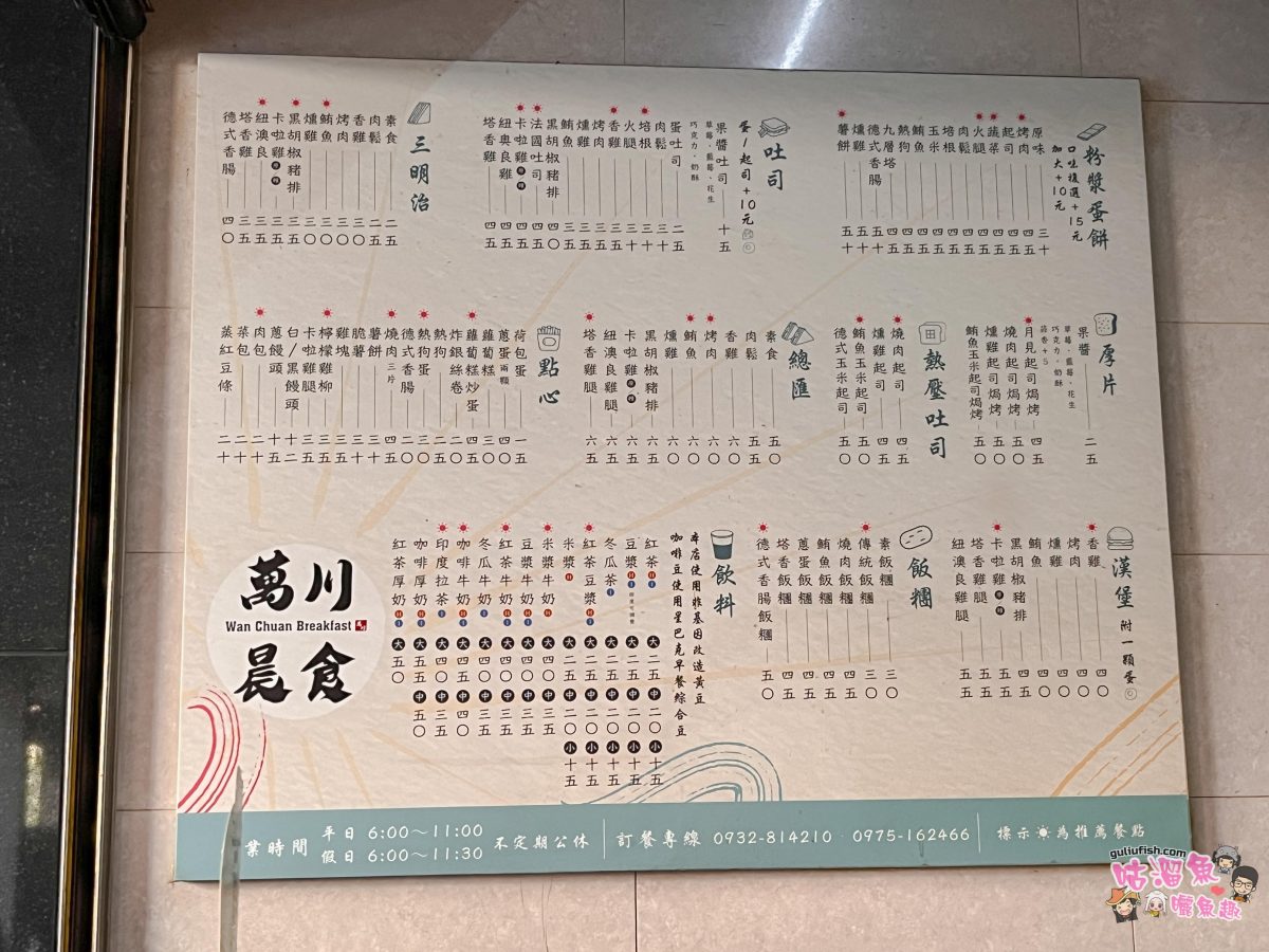 高雄美食》萬川晨食 | 後驛熱河街上常常排隊的早餐店，外酥內軟的蛋餅最受歡迎